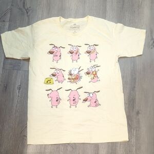 Cartoon Network Cream Courage the Cowardly Dog Tee